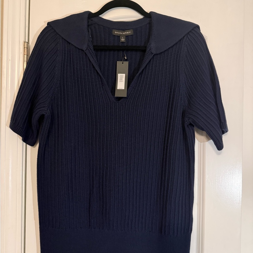 Banana Republic Navy V-Neck Sweater